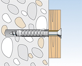 Fischer 70014 Stecker SX 14 x 70 mit Kragen, 20 Stück