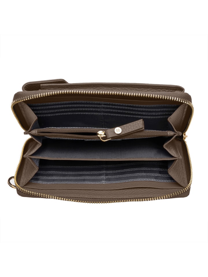 Lazarotti Bologna Leather Handytasche Leder 11 cm in taupe günstig kaufen onesize