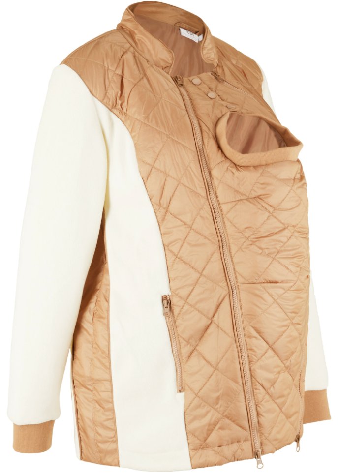 Teddyfleece-Umstandsjacke / Teddyfleece-Tragejacke