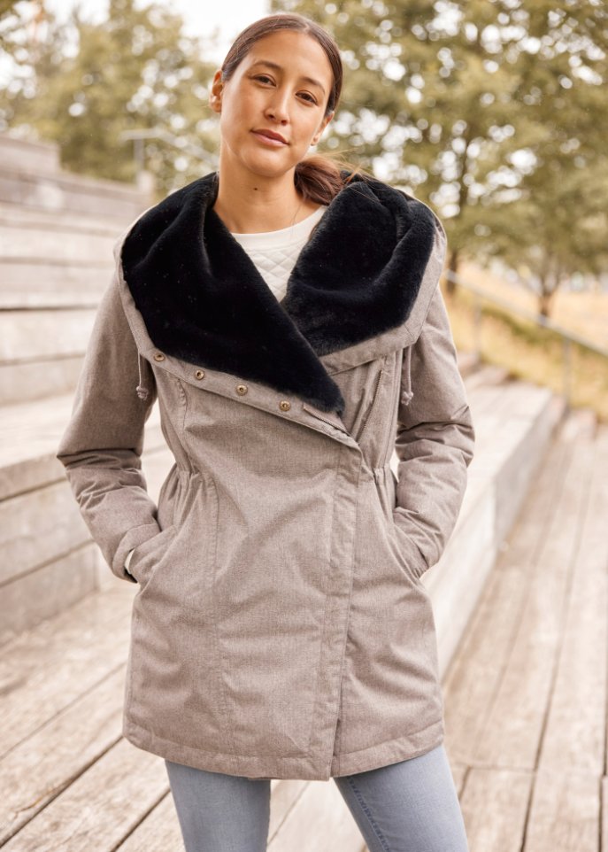 Funktions-Parka mit Teddyfleece