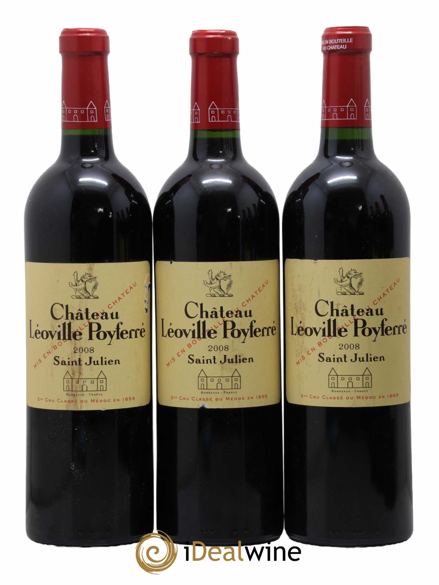 Château Léoville Poyferré 2ème Grand Cru Classé  2008 - Lot de 6 Bouteilles