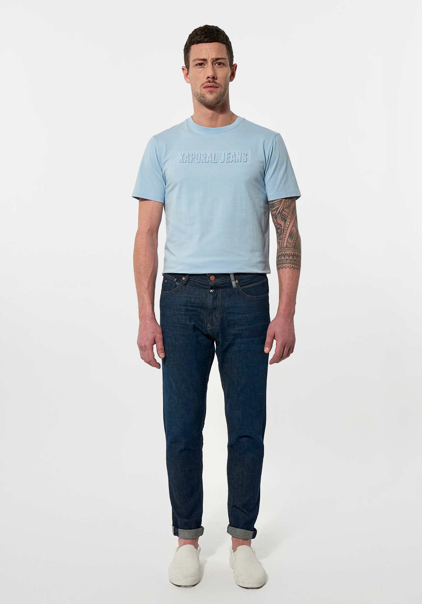 KYLAN  Jean relaxed cropped brut Homme