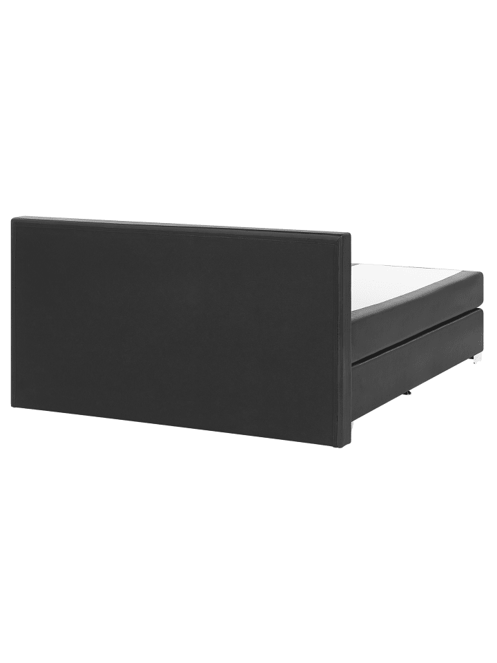 Beliani Doppelbett PRESIDENT in Schwarz/Silber - (W) 170 x (H) 90 x (L) 210 cm günstig kaufen onesize