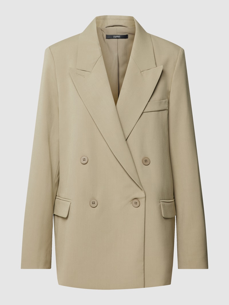 Blazer mit Reverskragen in hellgrün
