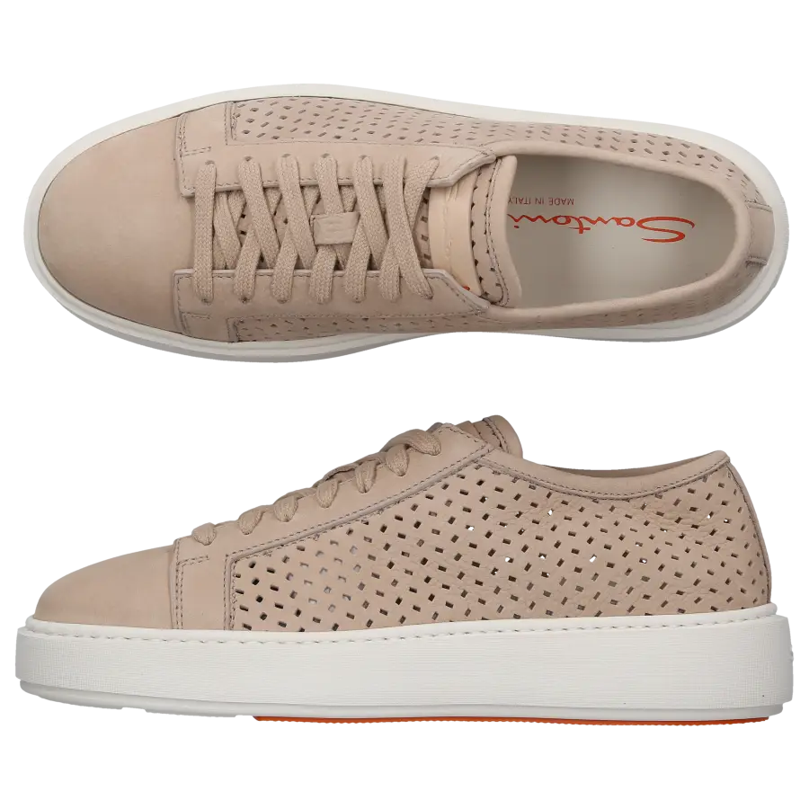 Santoni - Sneaker low 60984 Nappaleder - beige