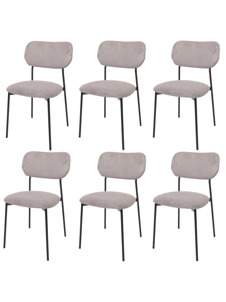 MCW 6er-Set Esszimmerstuhl O26, Hellgrau günstig kaufen onesize