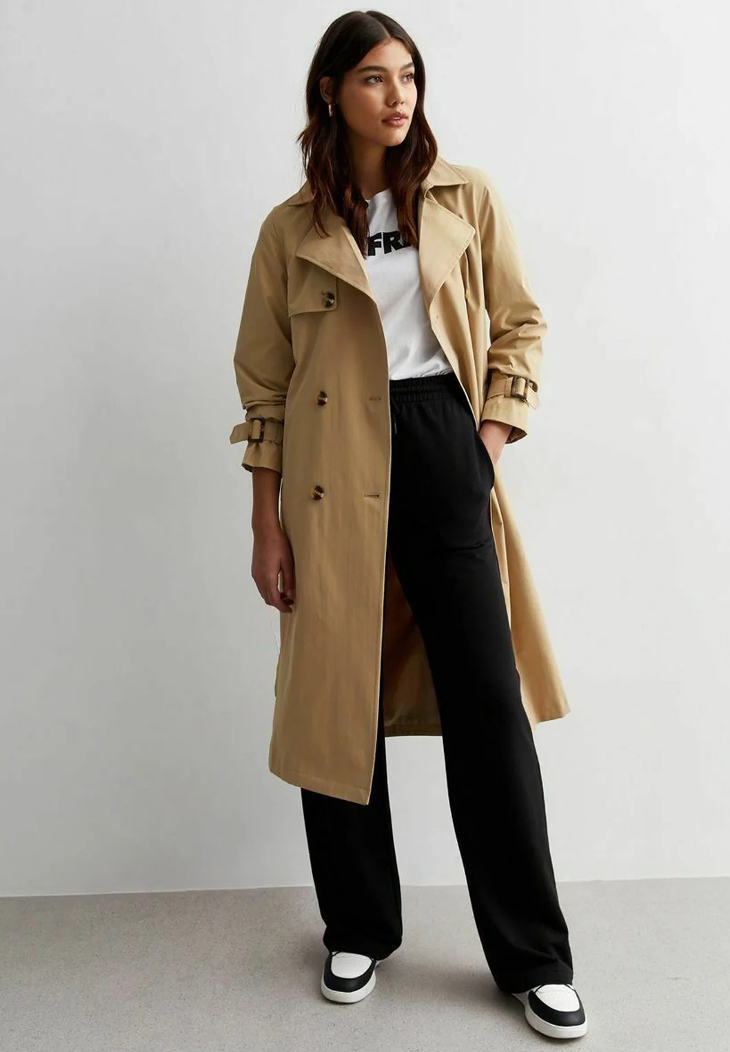 Gabardina alta New Look