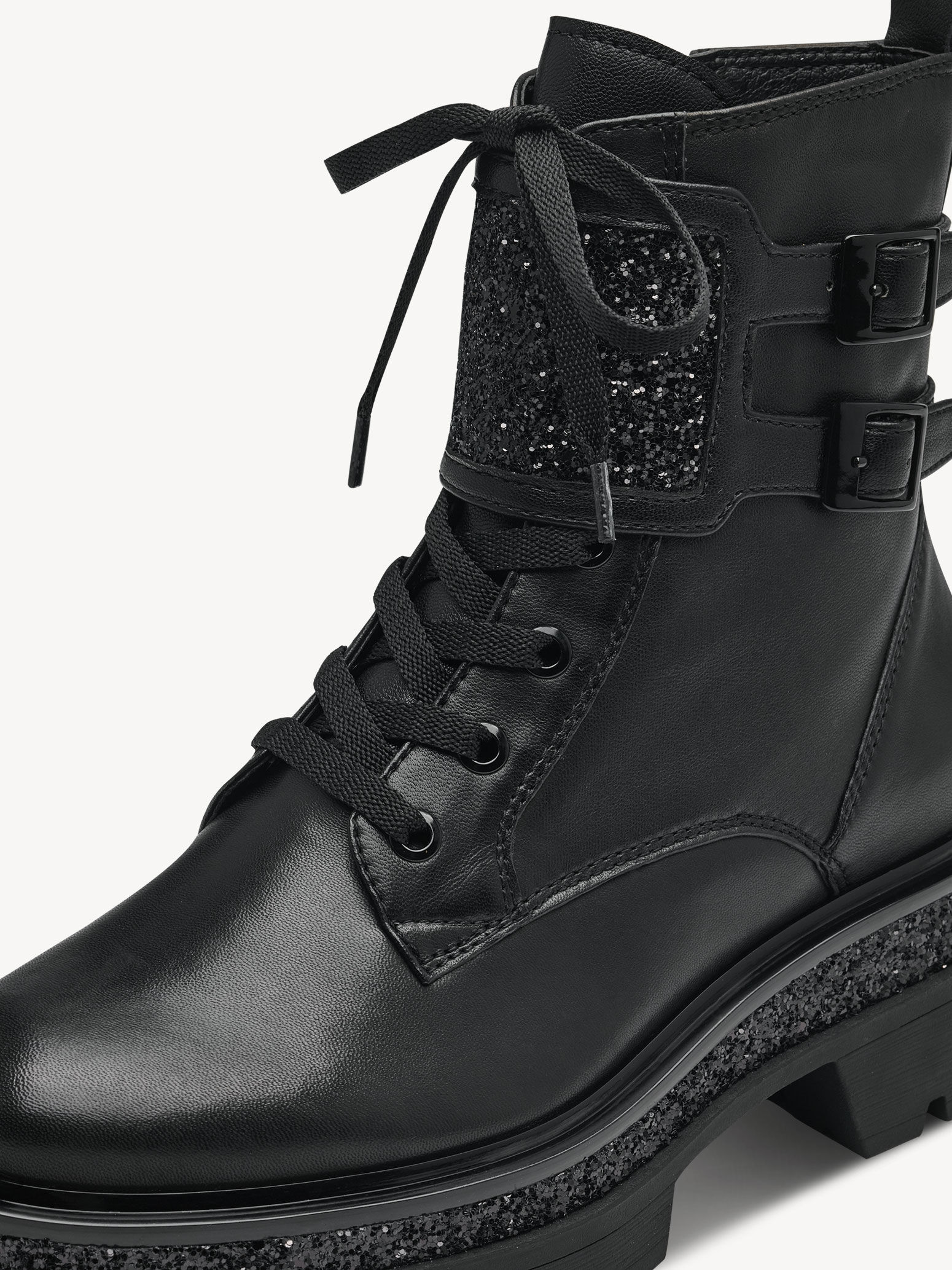 Bottine en cuir - noir