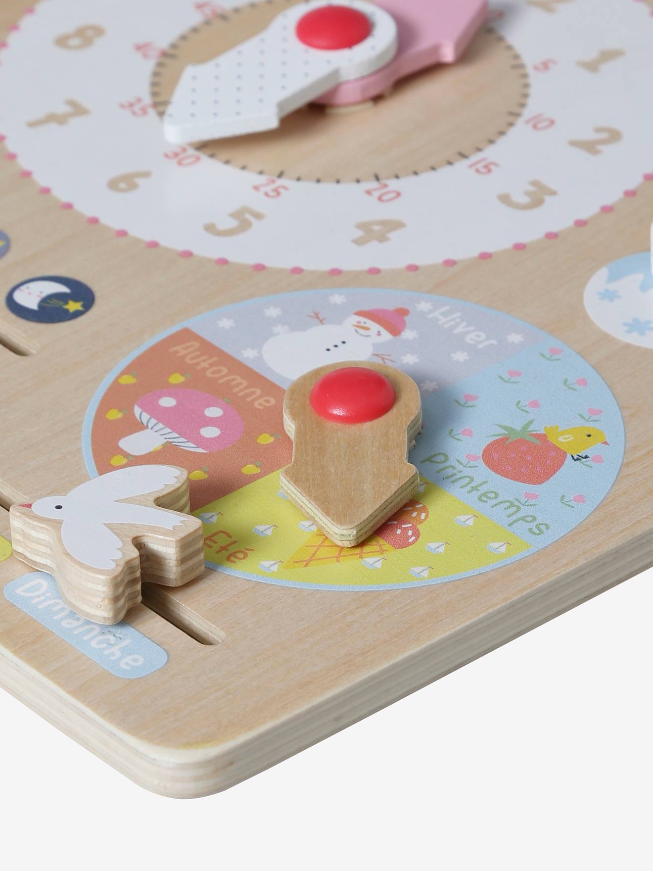Vertbaudet Kinder Spieluhr mit Kalender, Holz FSC - mehrfarbig