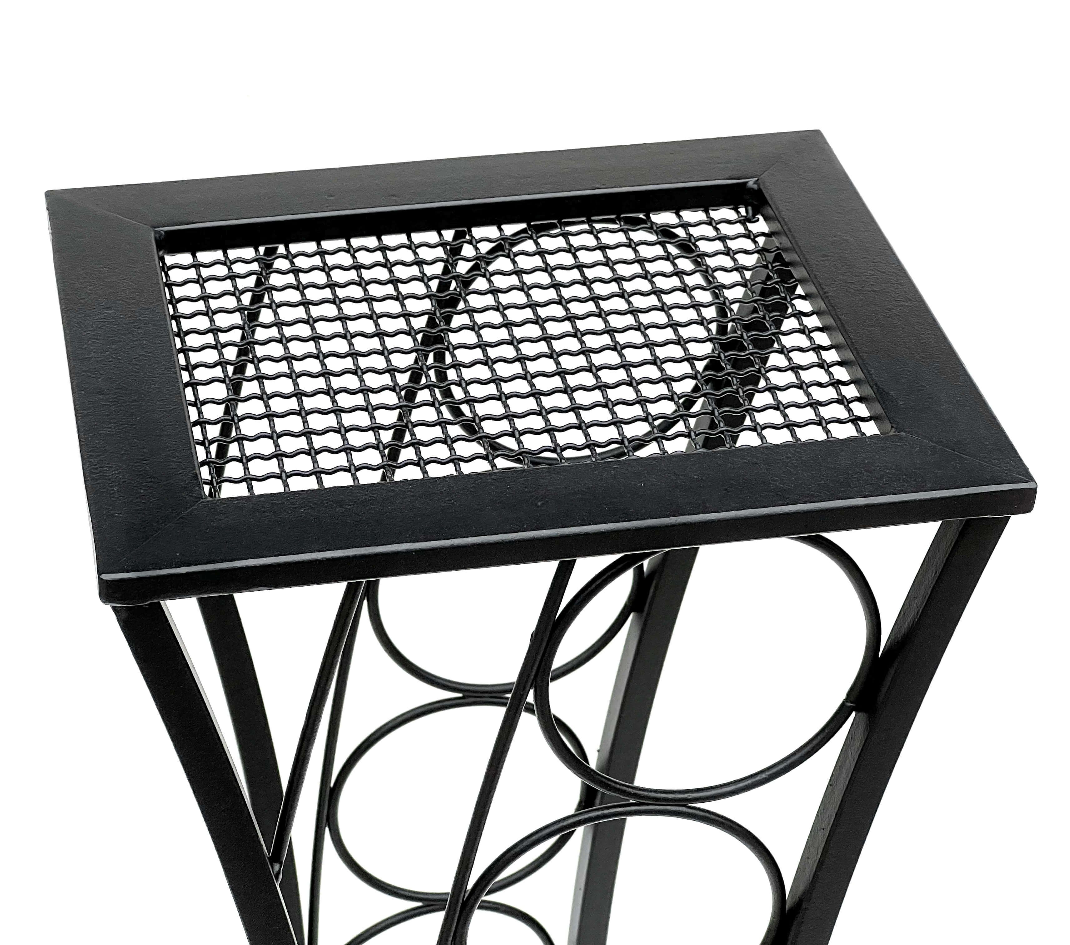 DanDiBo Weinregal Weinregal Metall Schwarz Stehend Mika 80 cm Flaschenregal Modern, Weinregal für 8 Flaschen