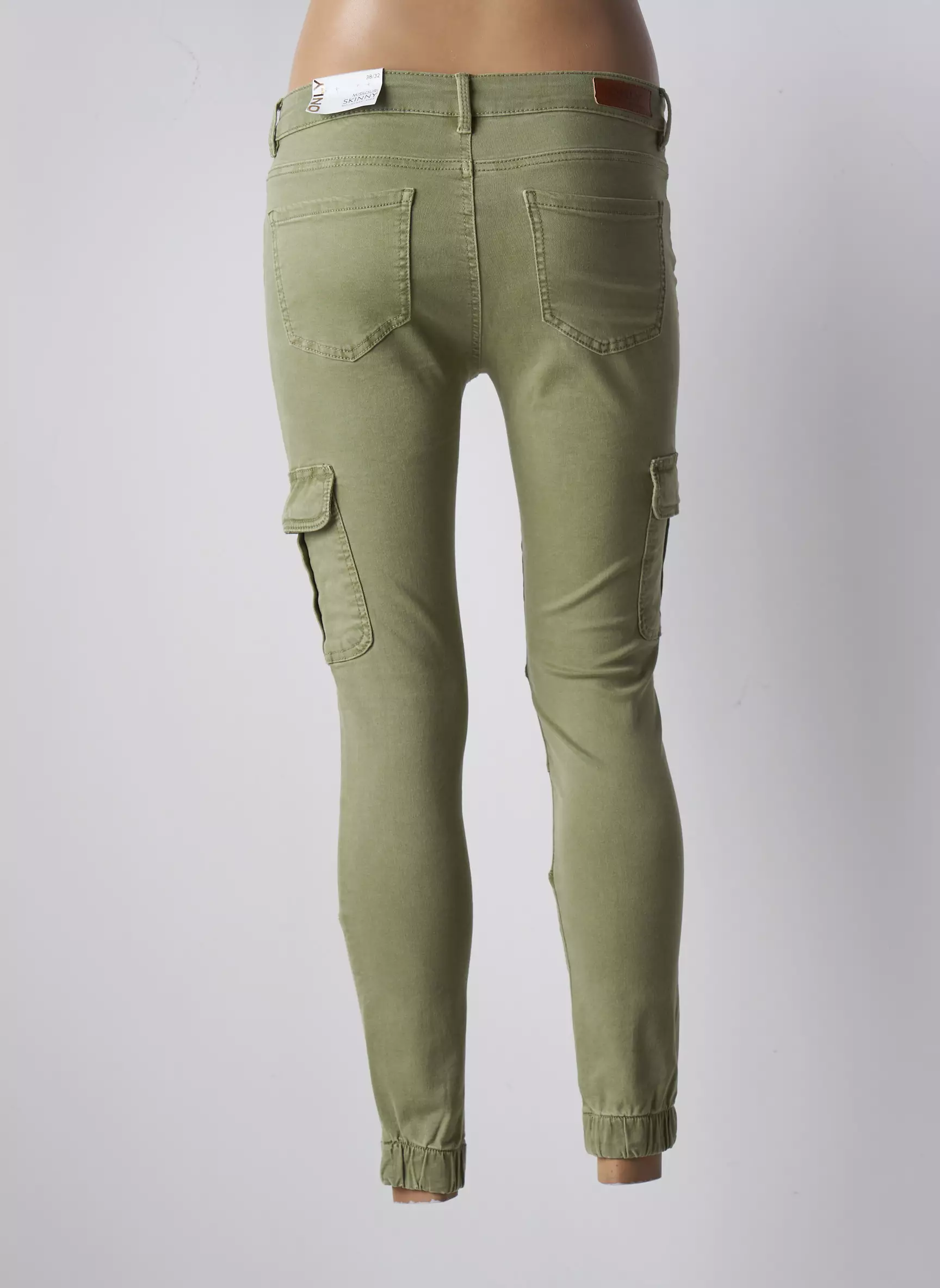 Only Pantalons Cargo Femme couleur vert