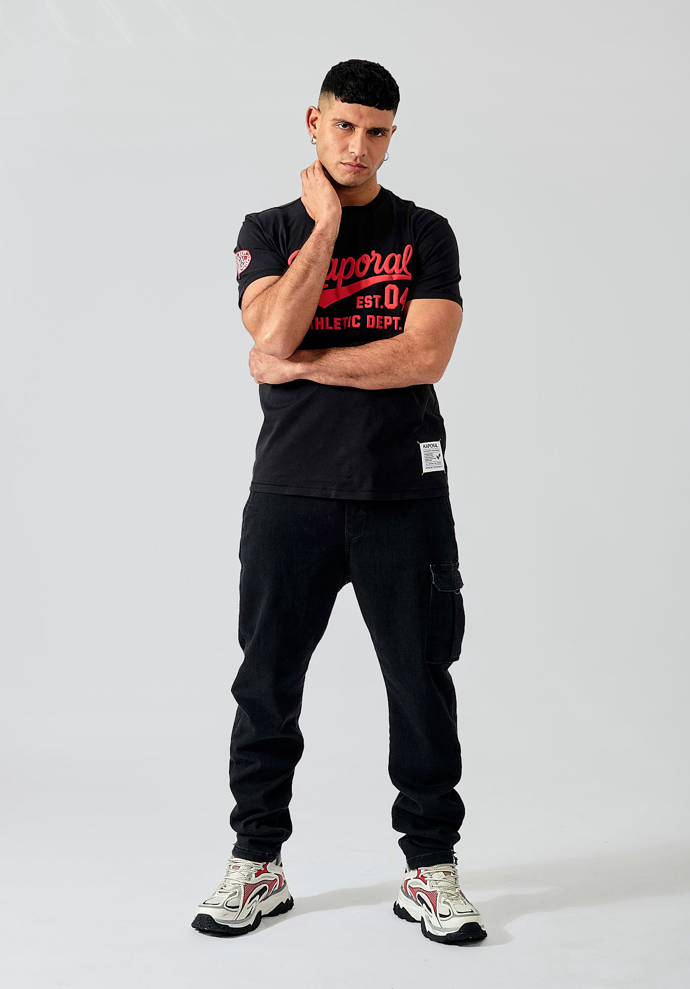 BAREL  T-shirt noir homme 100% coton