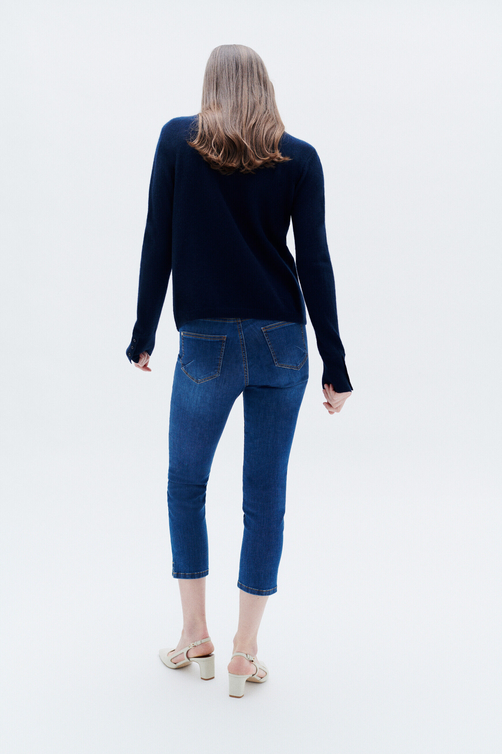 Pull mzoan bleu marine femme