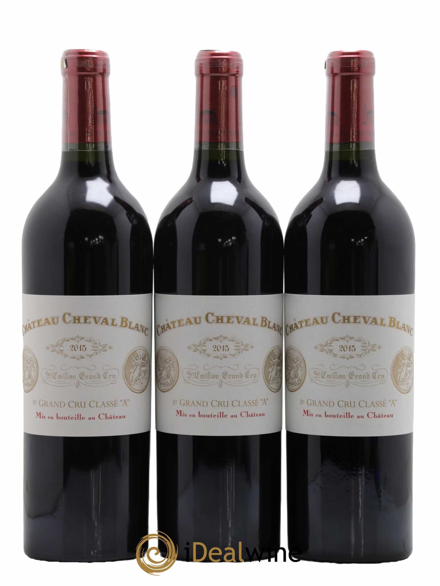 Château Cheval Blanc 1er Grand Cru Classé A  2015 - Lot de 3 Bouteilles