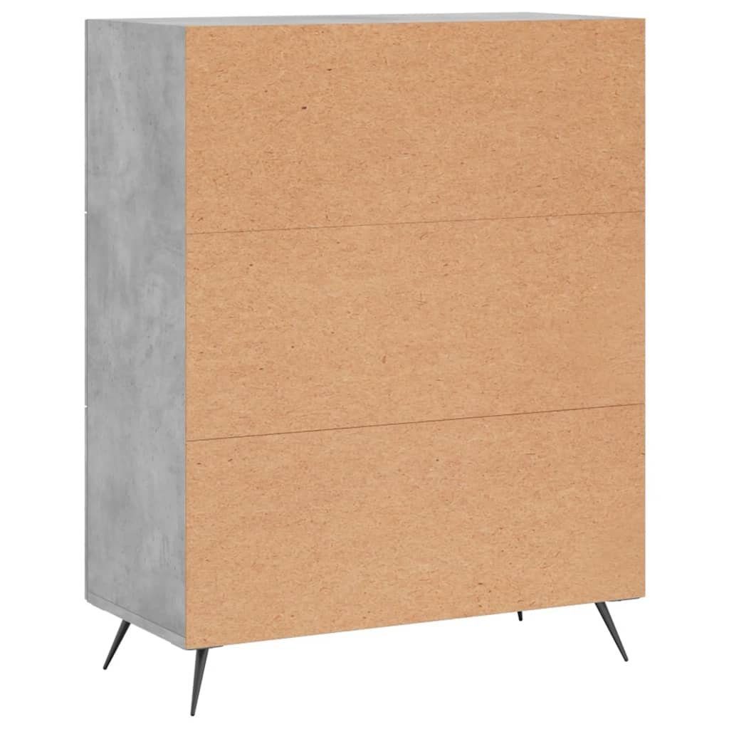 vidaXL Sideboard Sideboard Betongrau 69,5x34x90 cm Holzwerkstoff (1 St)