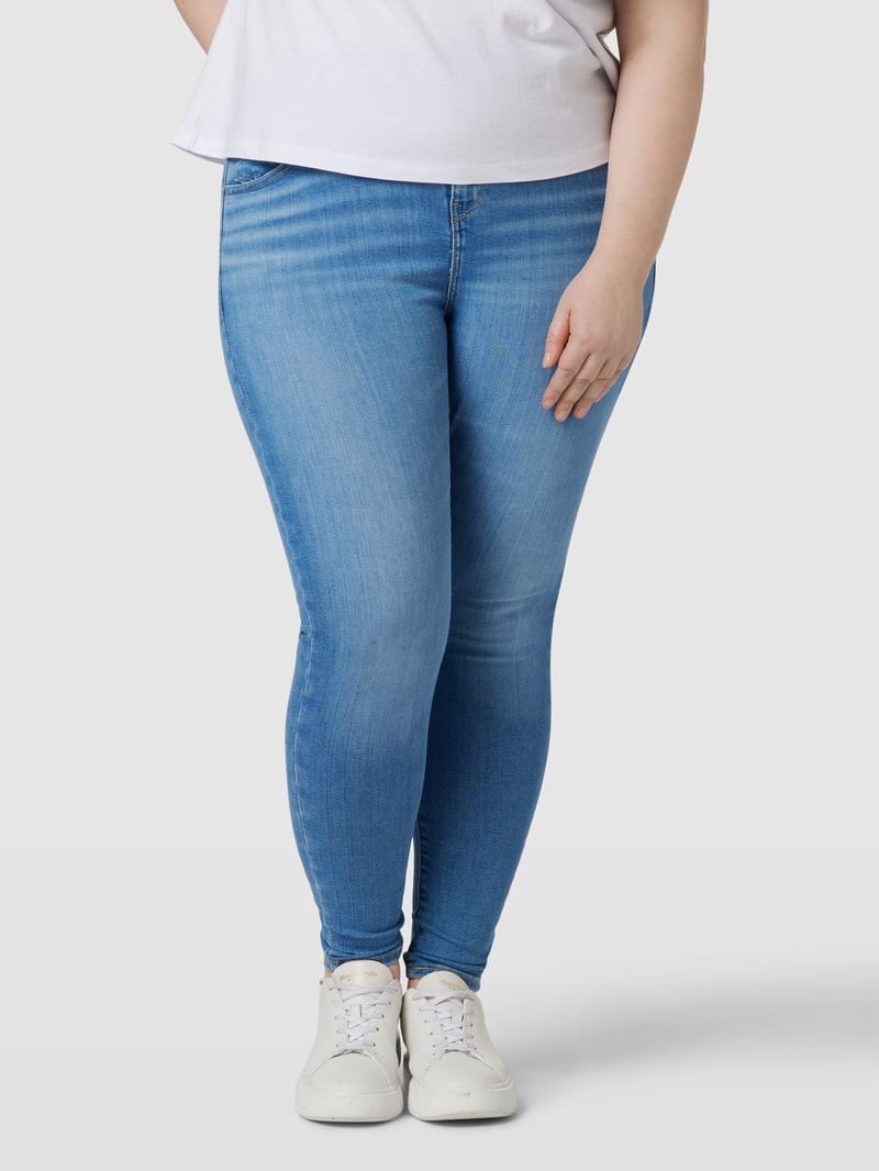 PLUS SIZE Skinny Fit Jeans mit Label-Patch in hellblau