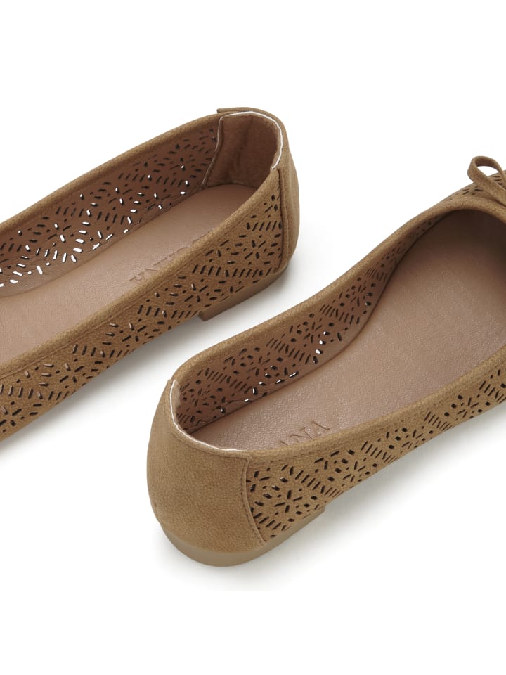 LASCANA Ballerina in camelfarben günstig kaufen