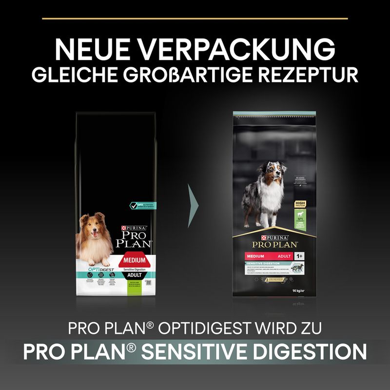 PURINA PRO PLAN Medium Adult Lamm & Reis Sensitive Digestion