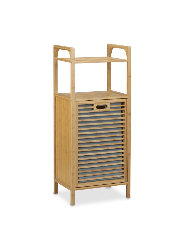 relaxdays Badregal mit Wäschekorb in Natur günstig kaufen onesize