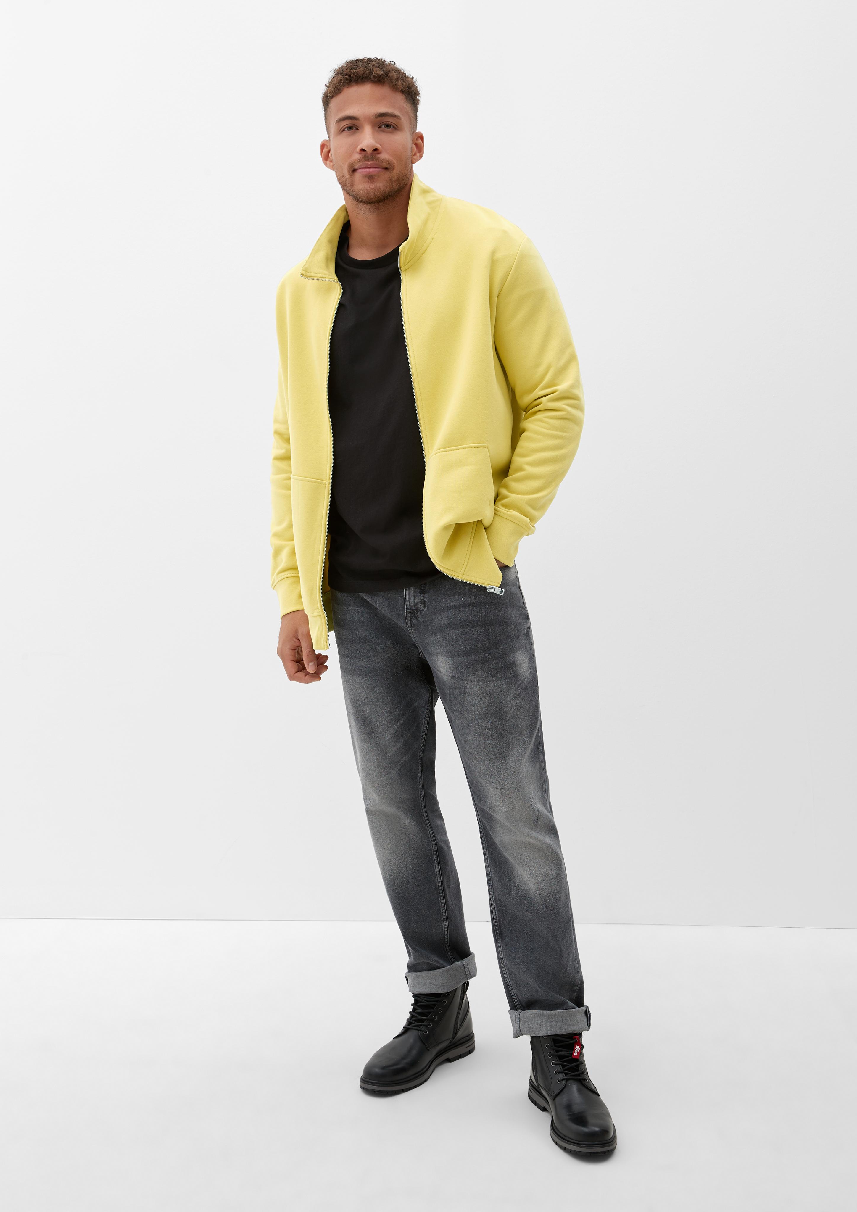 Sweatjacke mit Stehkragen  2124671-1504