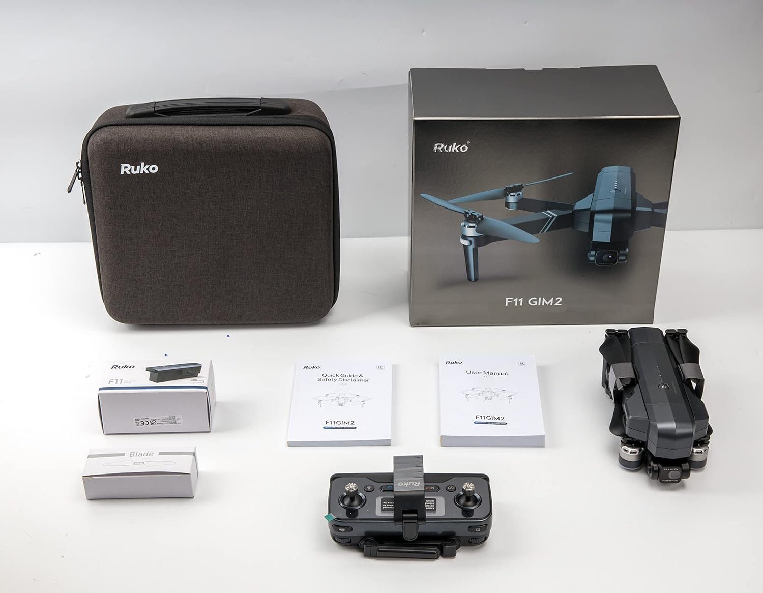 Ruko F11GIM2 Drohne (3840x2160, mit Kamera 4K,Achsen+EIS-Anti-Shake,Windstärke 6, Optimiertes Handling Stabile Aufnahmen,64 Min.Flugzeit, GPS-Funktionen)