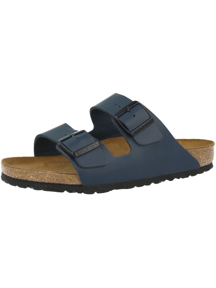 Birkenstock Sandale Arizona Glattleder schmal in blau günstig kaufen