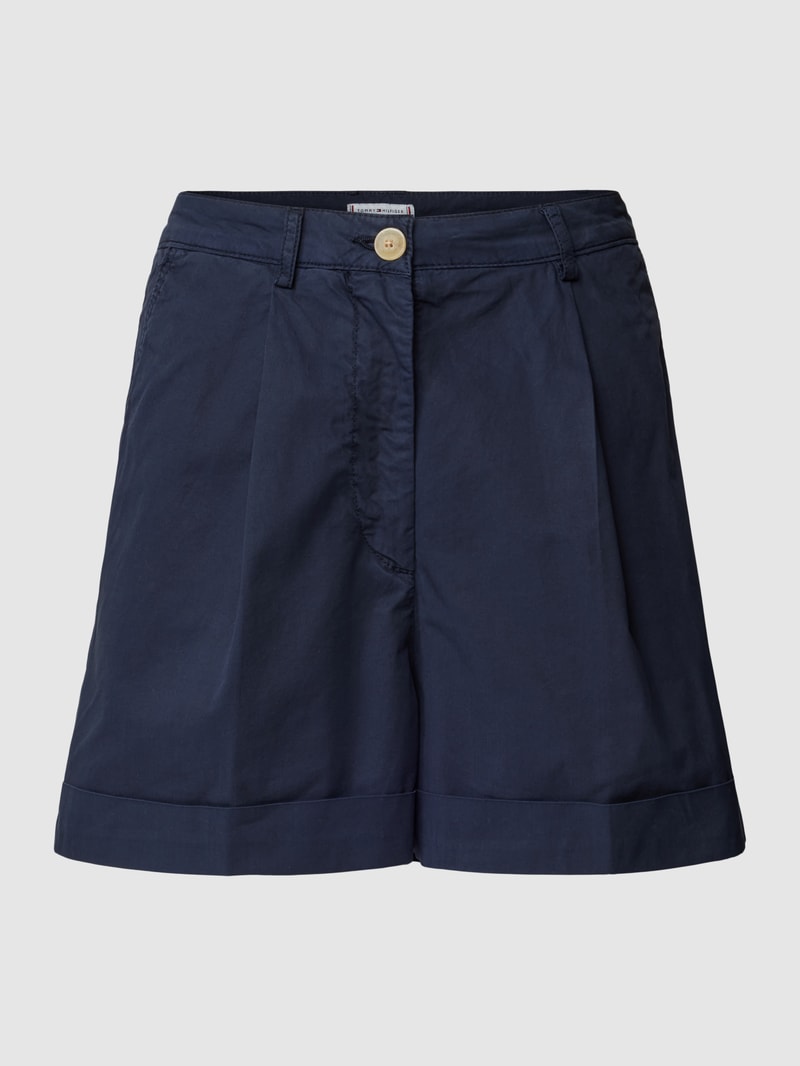 Shorts mit fixierten Beinumschlägen in marineblau