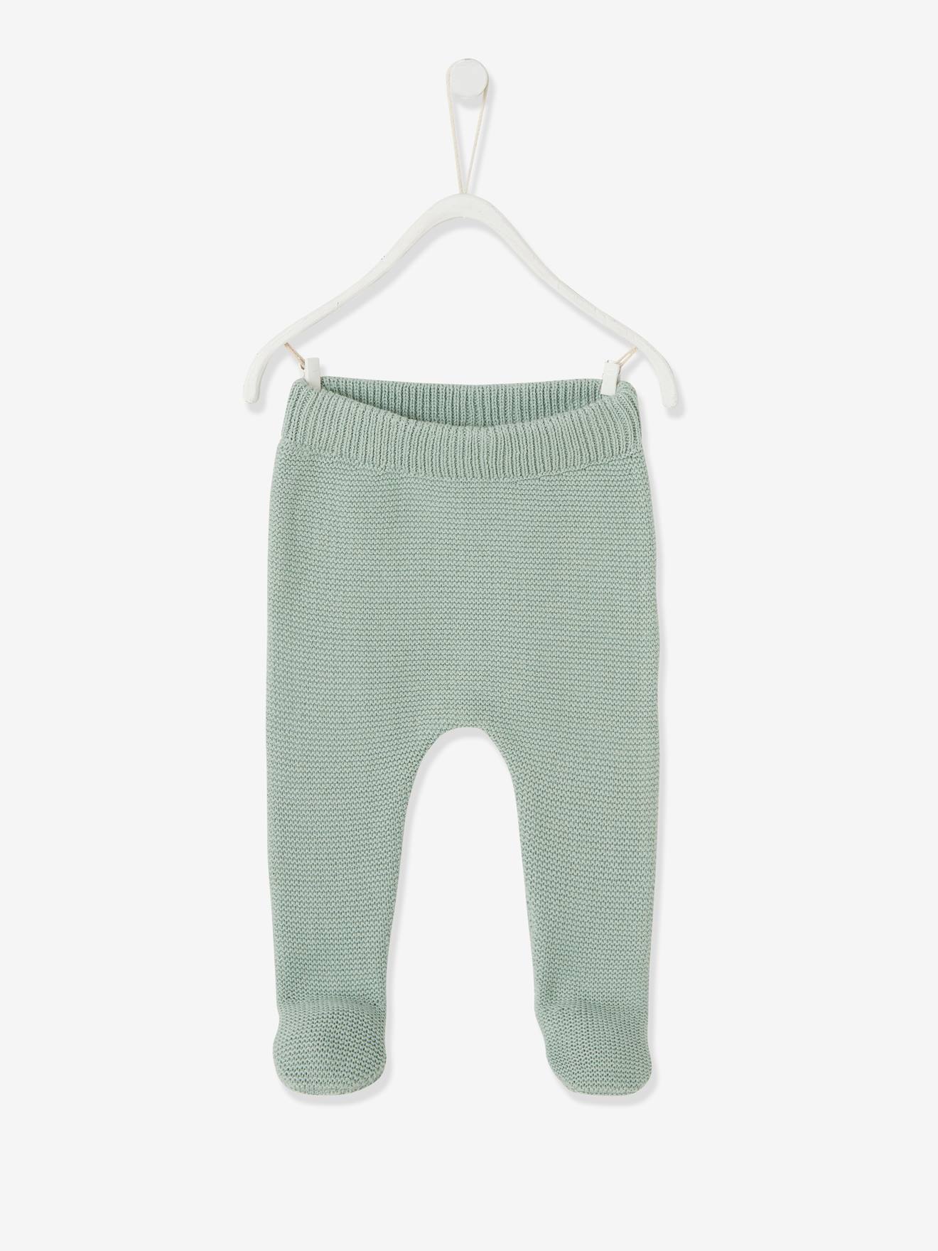 Ensemble naissance 3 pièces point mousse gris clair