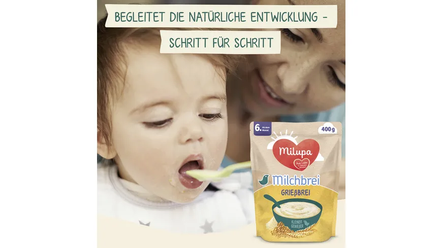 MILUPA Milchbrei Grießbrei Miluvit mit ab dem 6. Monat 400G 400 g
