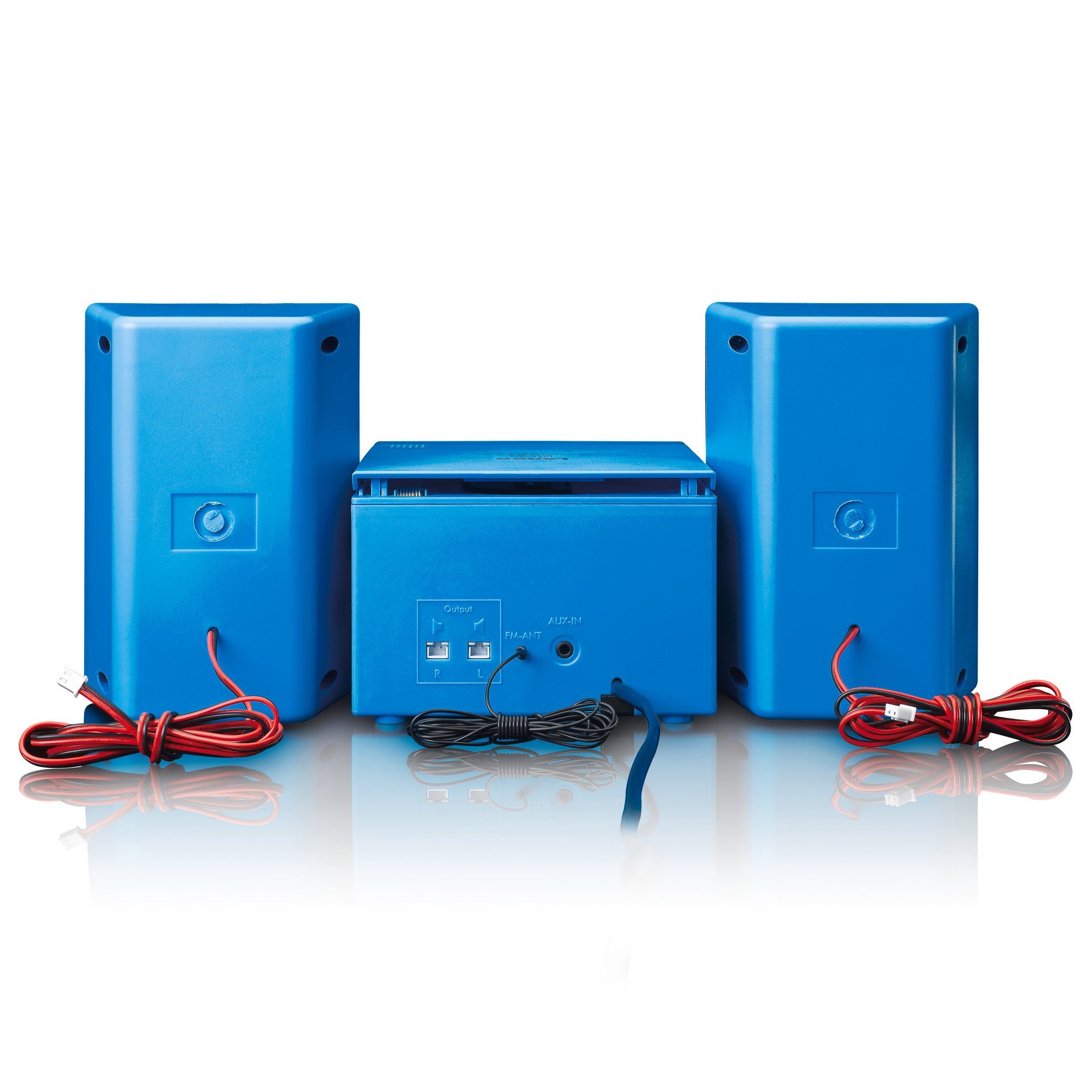 Lenco Micro Set mit CD, FM radio, AUX-IN, Sticker Stereoanlage (FM-Tuner)