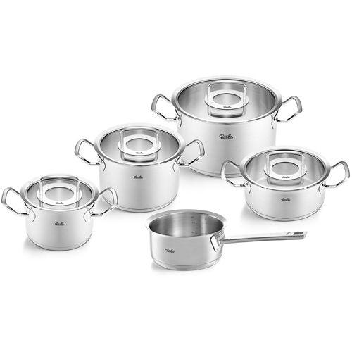 Original-Profi Collection® 5-teiliges Topf-Set mit Glasdeckeln und Stielkasserolle