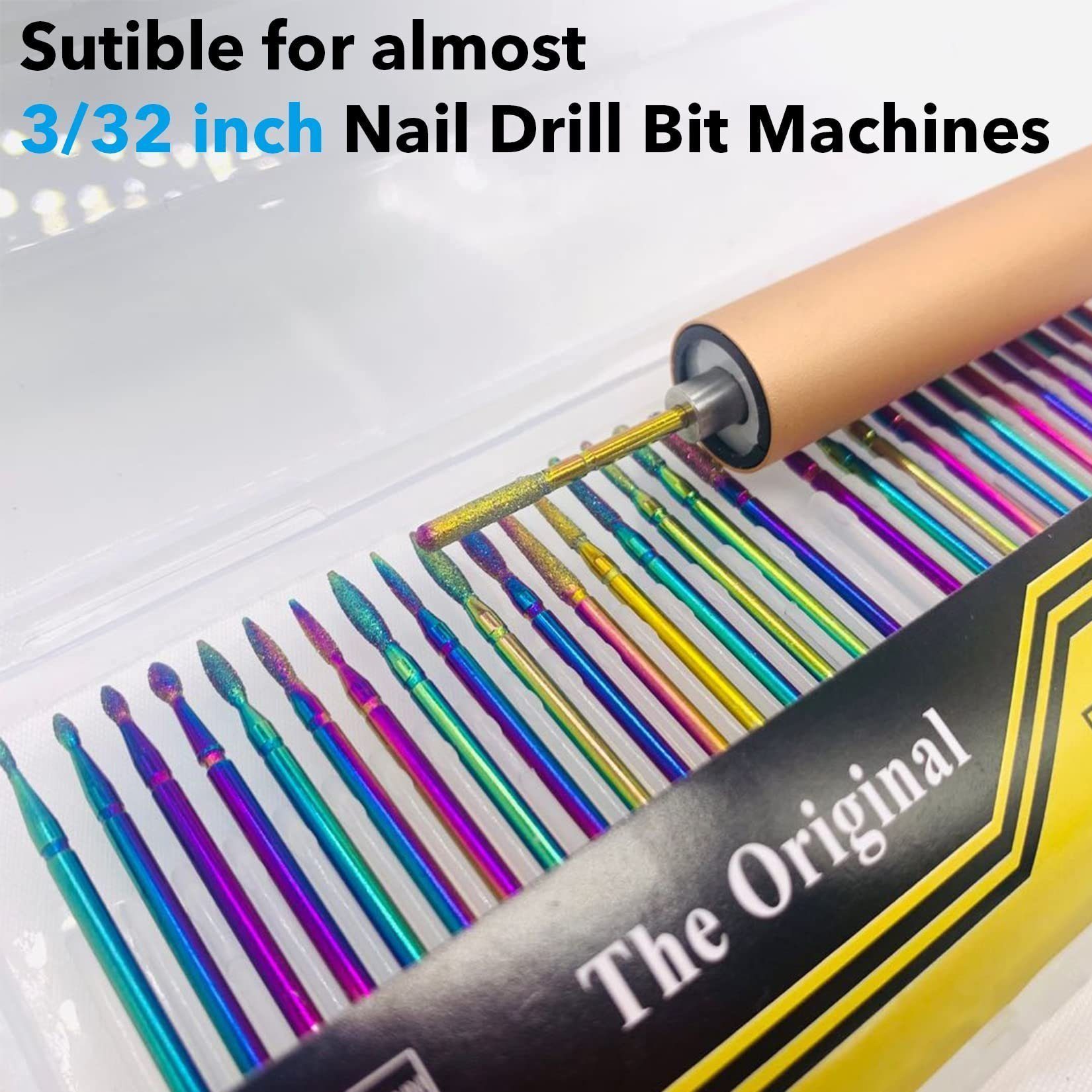 Directin Polierfeile Nagelfräser Bits 30 Stück Professioneller Nagelfräser Aufsätze Aus, Nagelfräser Aufsätzeaus Entfernen Gel Acryl Nagelhaut