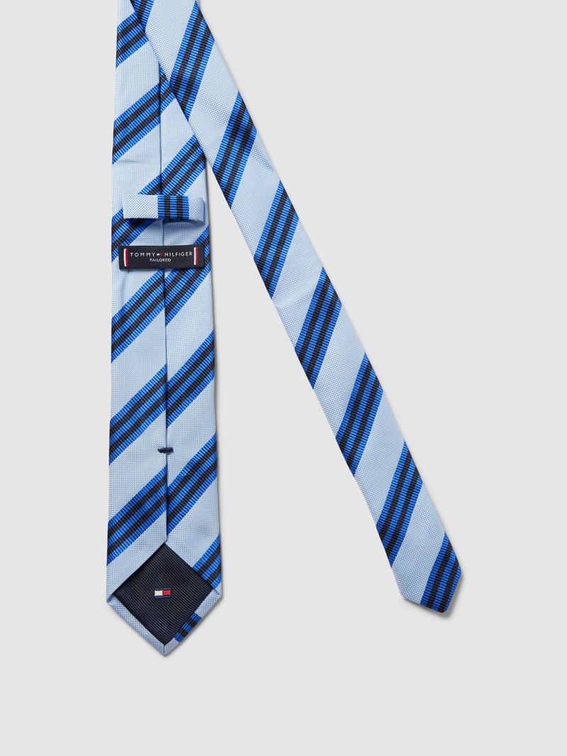 Krawatte mit Streifenmuster Modell 'VARSITY' in bleu