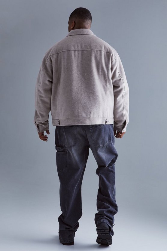 Plus gepolsterte Melton Harrington-Jacke