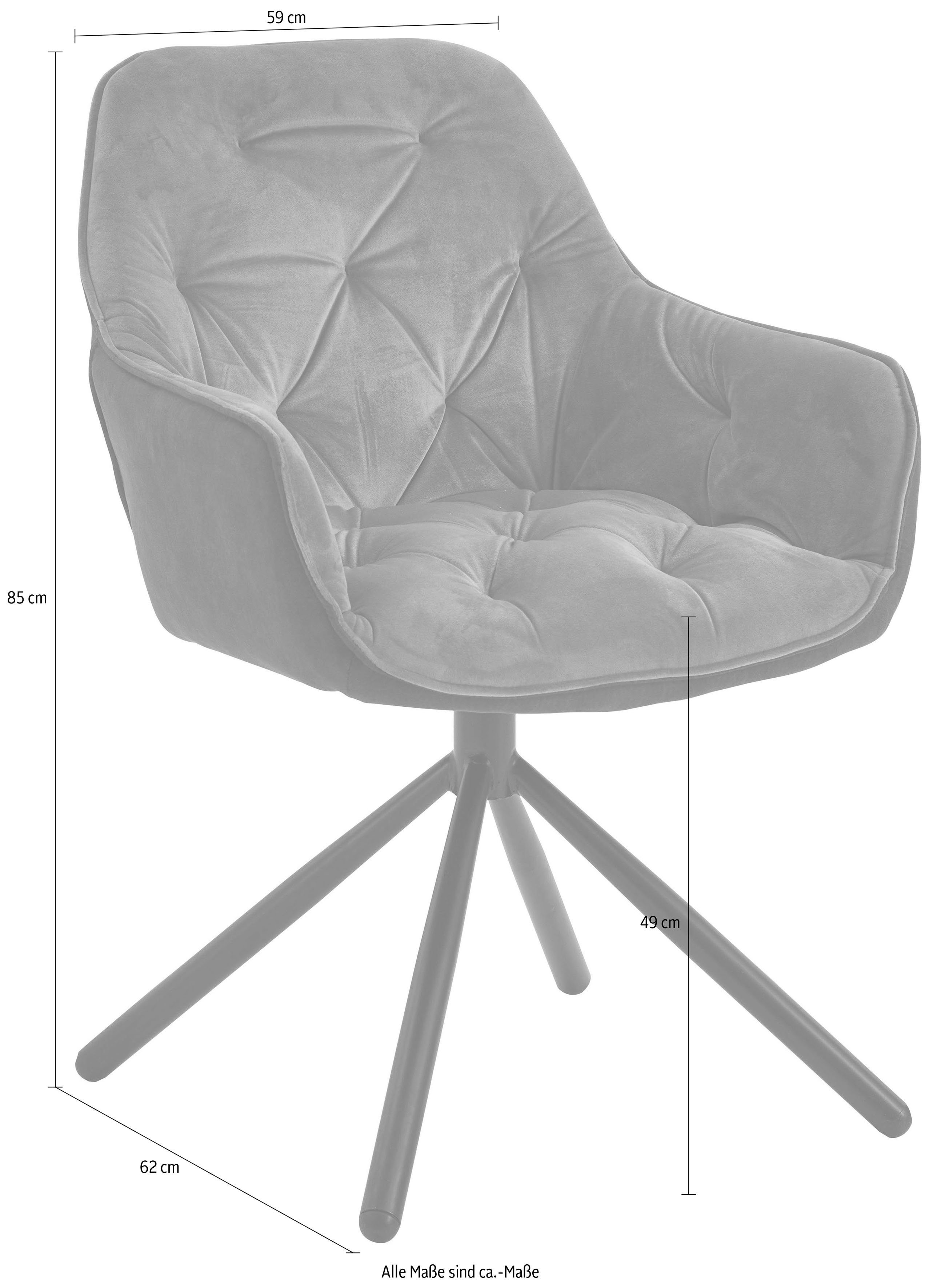 NIEHOFF SITZMÖBEL Stuhl Update, 180° drehbar mit Rückholfunktion, 2er-Set