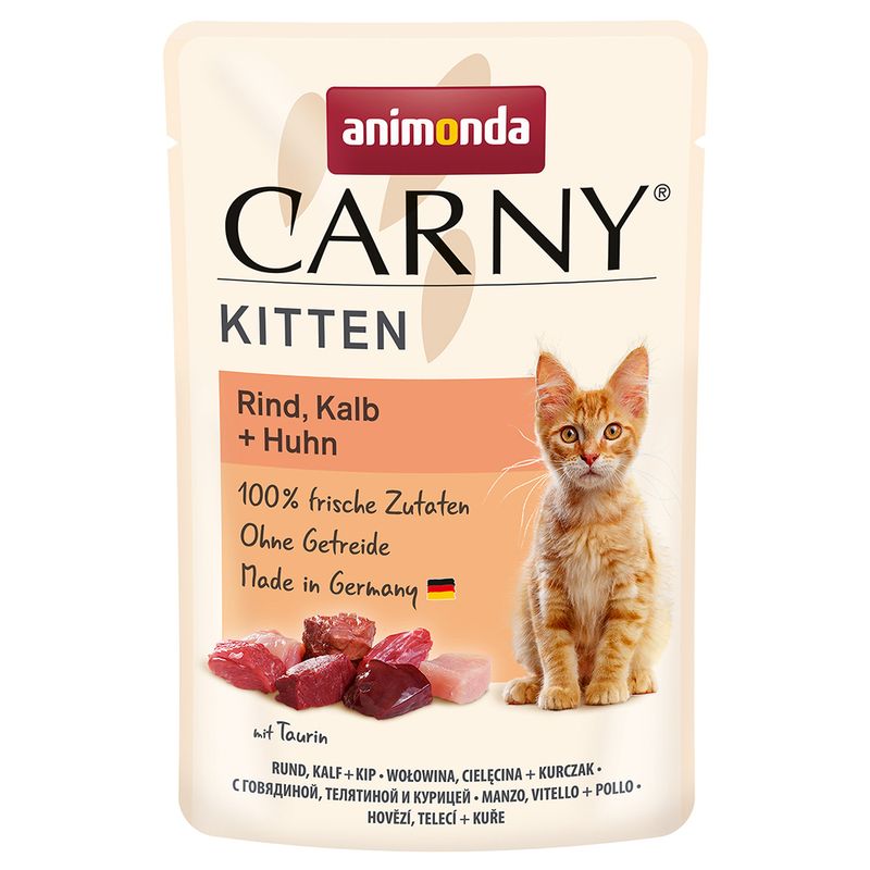 Sparpaket animonda Carny Kitten Pouch 24 x 85 g