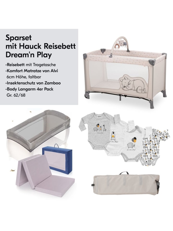 Hauck Reisebett Set Dream`n Play Go inkl. Alvi in beige,motiv günstig kaufen onesize
