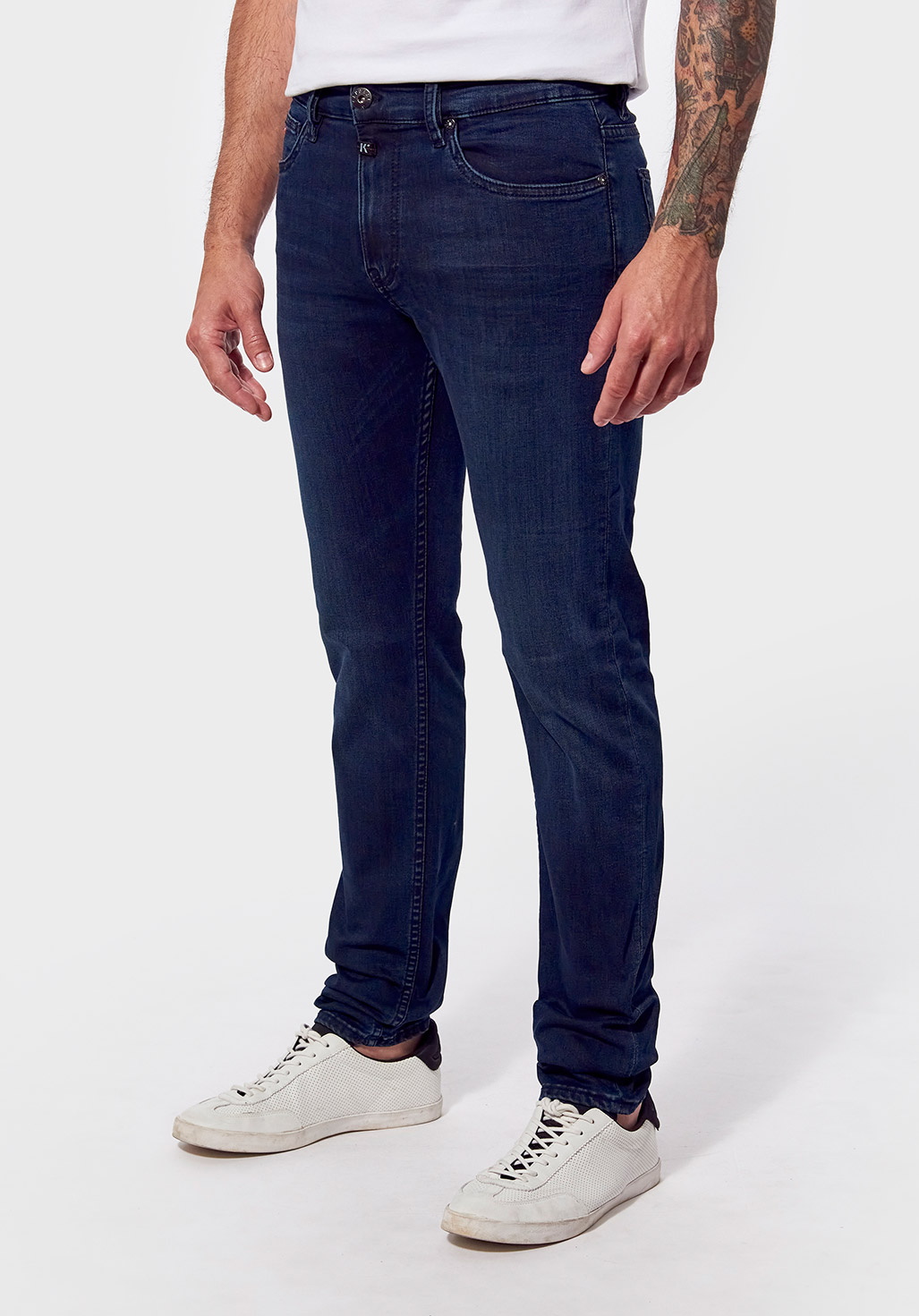DARKK  Jean slim Homme bleu délavé