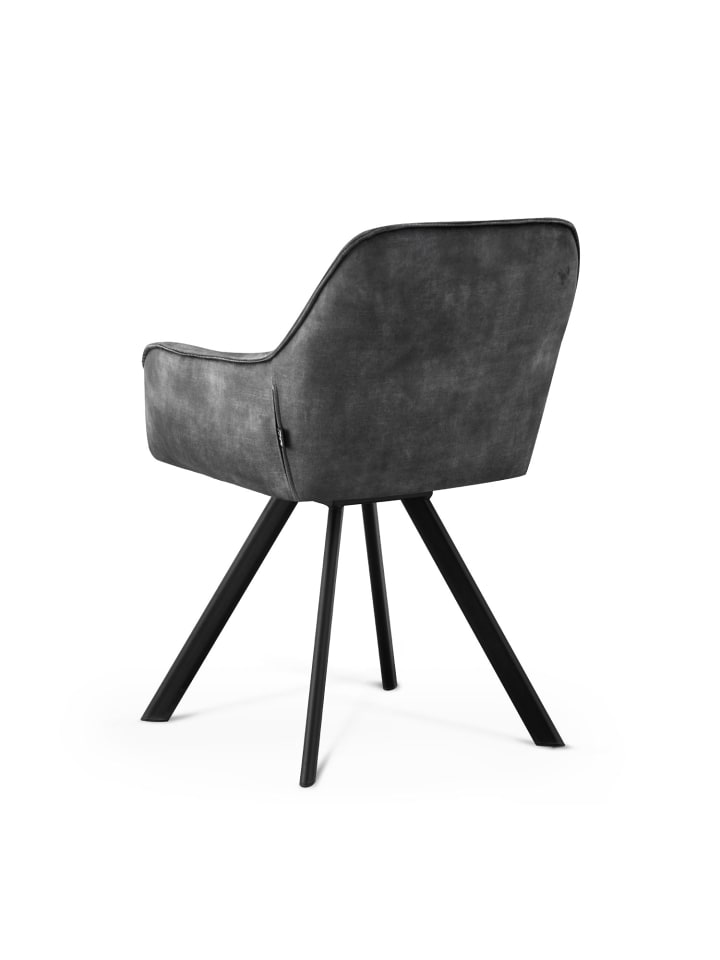 B&D Home 2er-Set: Drehstuhl DIETER in Anthrazit - (B)56 x (H)84 x (T)61 cm günstig kaufen onesize