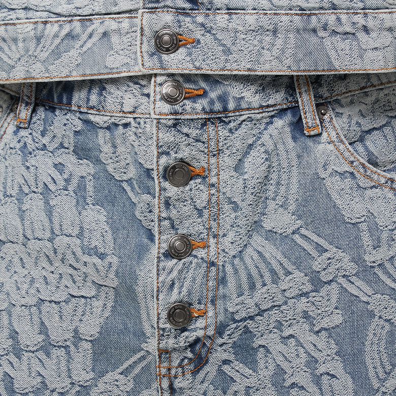 Daily Paper Settle Macrame Denim Pants light blue