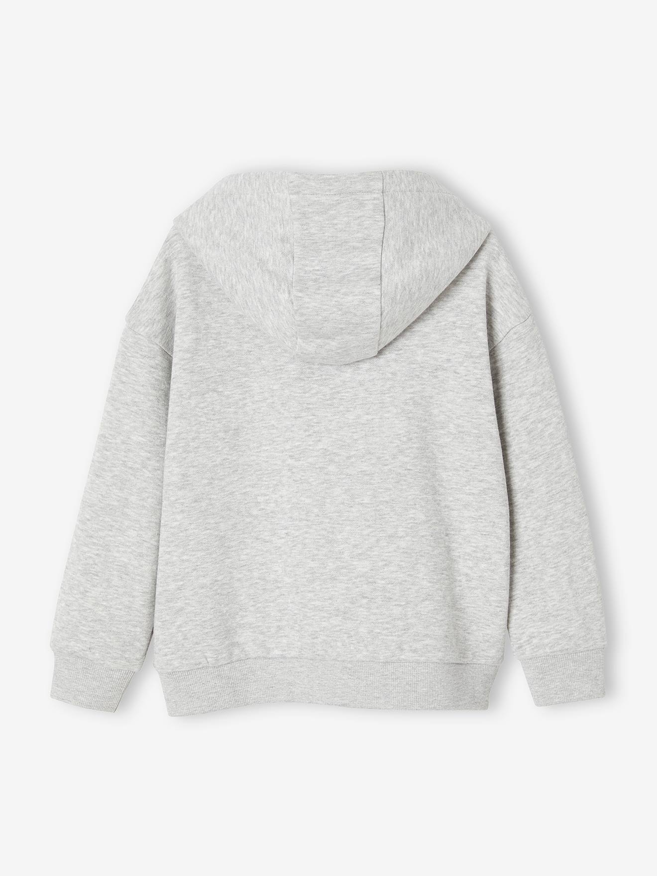 Vertbaudet Jungen Sport-Kapuzensweatshirt BOSTON - grau meliert