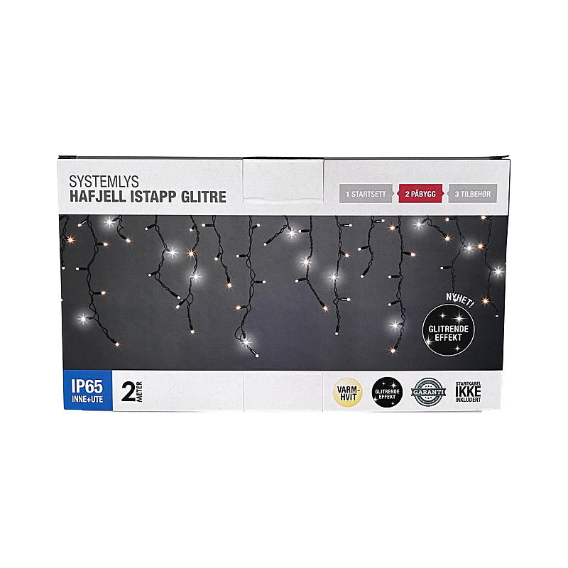 Home Istapp 100 LED 2 m, blink, påbygg Hafjell