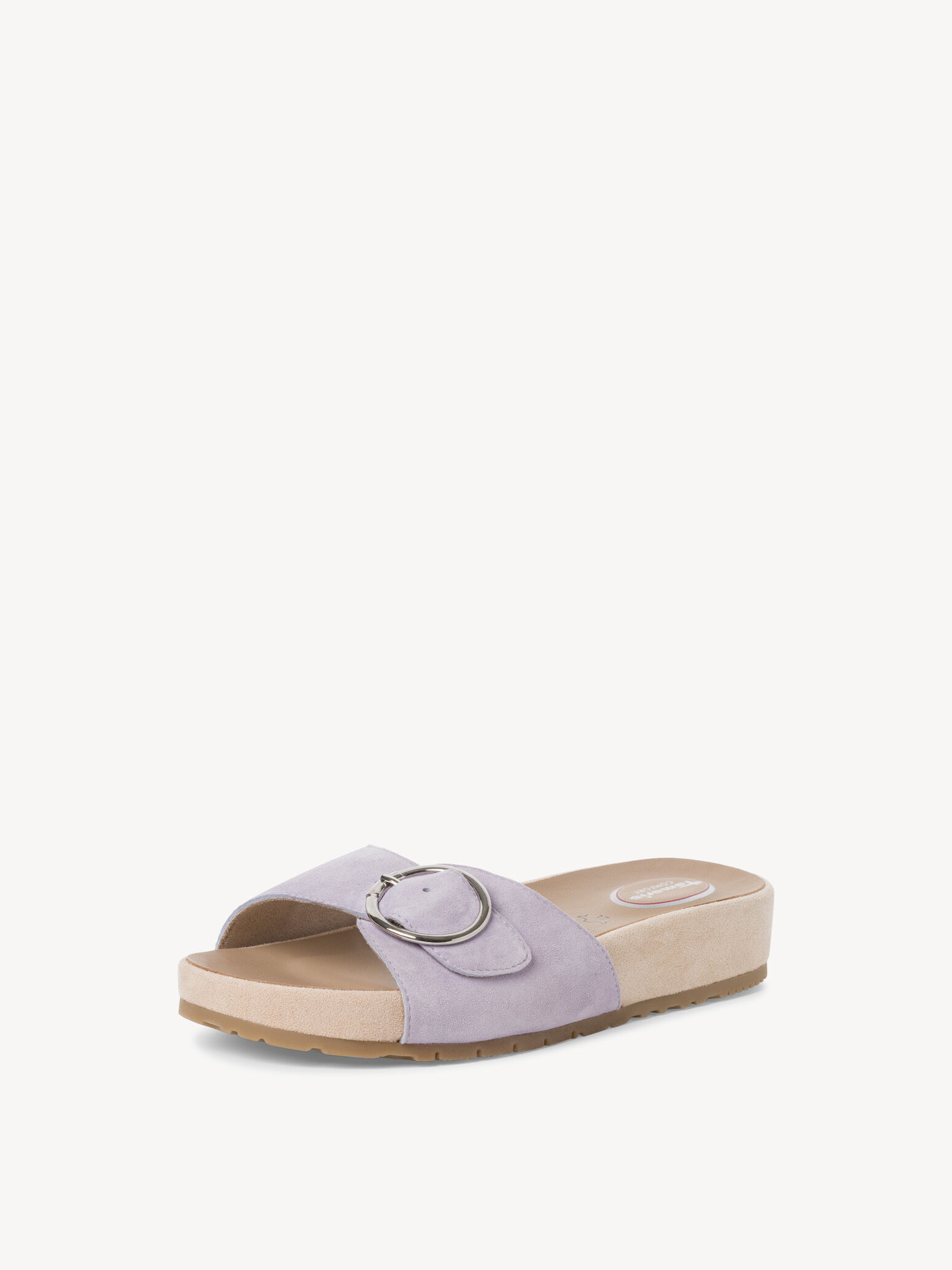 Mule en cuir - mauve