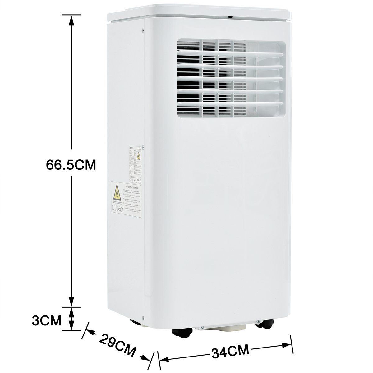 autolock Klimagerät Mobiles Klimagerät 9000 BTU/h 2,5KW Luftentfeuchter, Fernbedienung APP-Steuerung 3 Betriebsarten