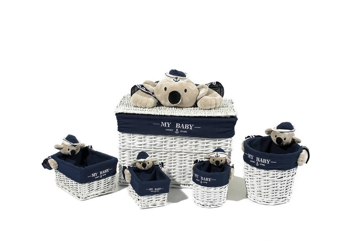 Kayoom Korb-Set Koala 200 Blau / Weiß