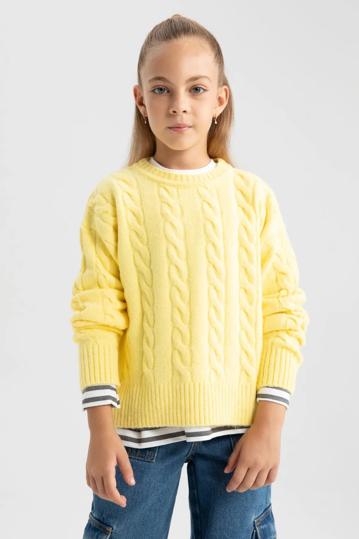 DeFacto  Pullover mit Rundhalsausschnitt für Mädchen B1556a823wn