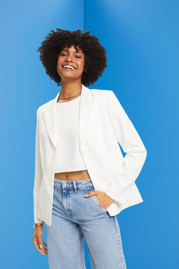 Einreihiger Twill-Blazer