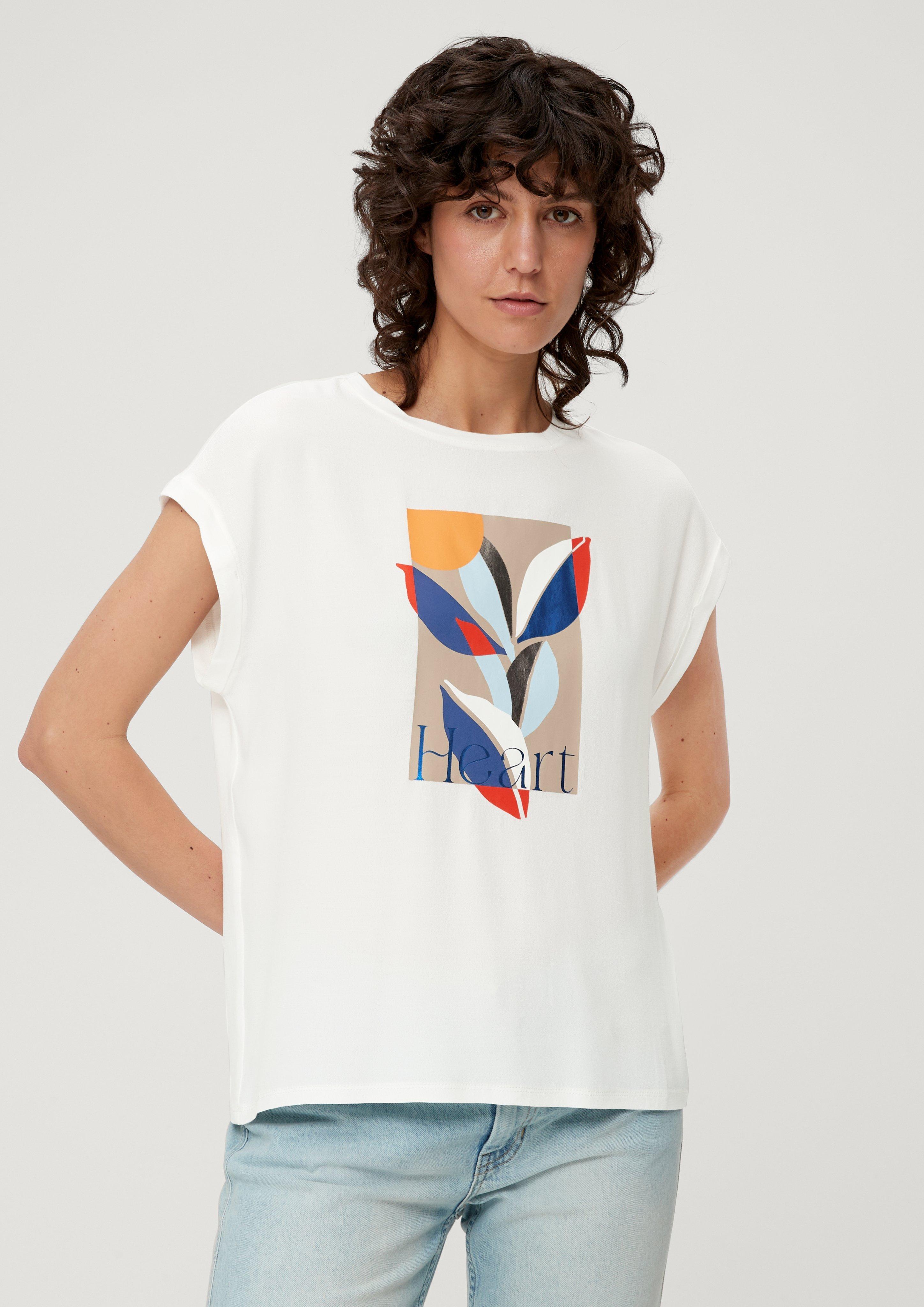 T-Shirt mit Frontprint  2133400-02D0