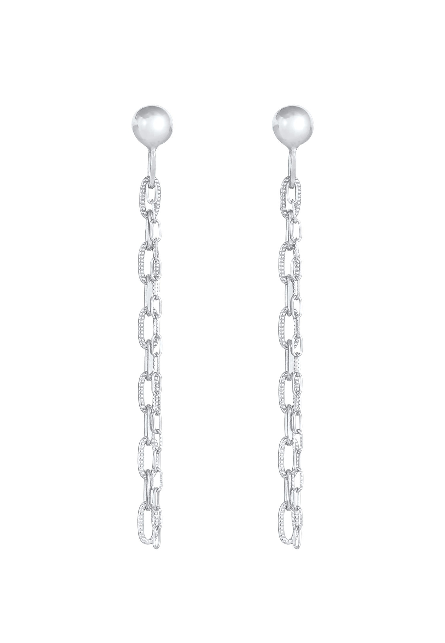 Orecchini da donna Elli, con catena a maglie e pendenti, stile trendy da blogger, in argento sterling 925 placcato oro.