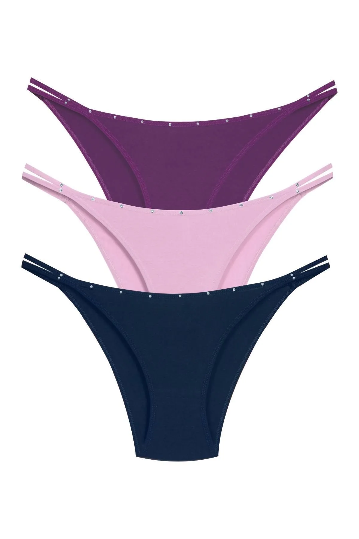 Newlilla  1025 Paar Bikinislips im Ip-Stone-Design, 1025-v5